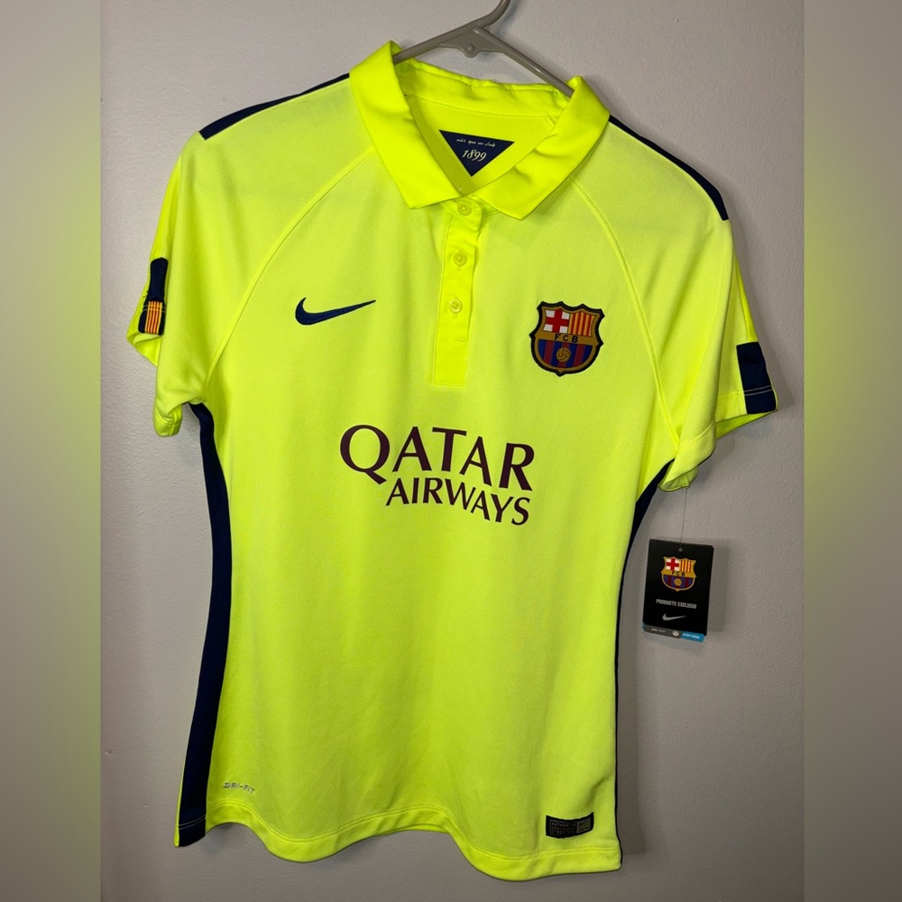 Nike Fc Barcelona 2014-2015 Green Jersey Women’s M NWT